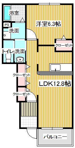 ヴィラブリーゼＡの間取り
