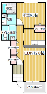 【間取り】 | ヴィラブリーゼＡ