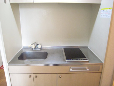 【キッチン】 | ボヌールＭ | ２口電気コンロ。スペースもしっかりあります！