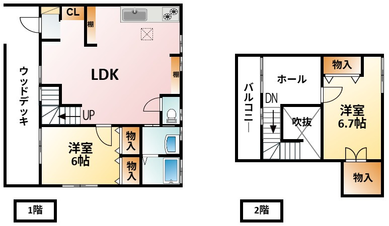 茂原市千町のテラスの間取り