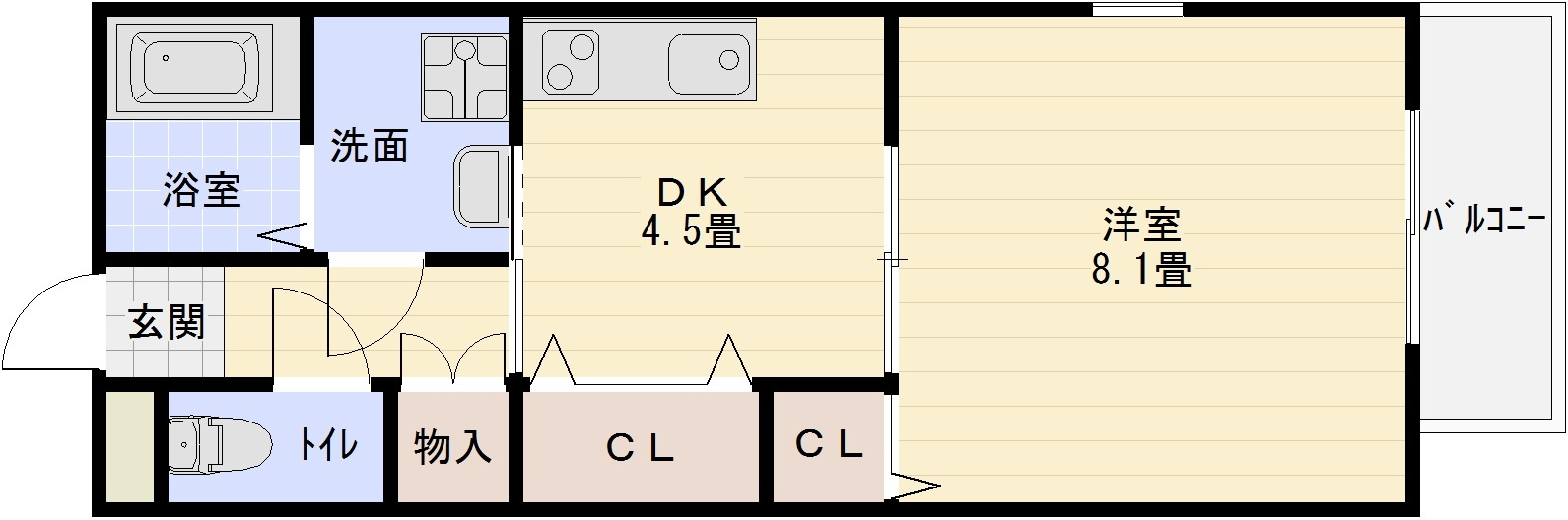 ポラリスの間取り|ポラリス（柏原市国分本町）　河内国分駅