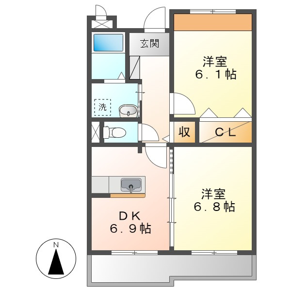 グランパス中央の間取り