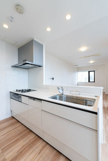 中央区勝どき６丁目の賃貸マンションのキッチン|同反転タイプ参照