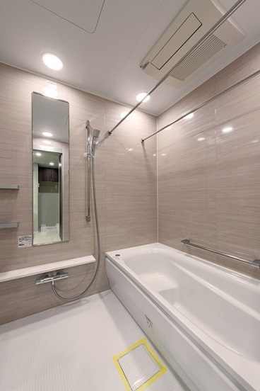 中央区勝どき６丁目の賃貸マンションの浴室|同反転タイプ参照