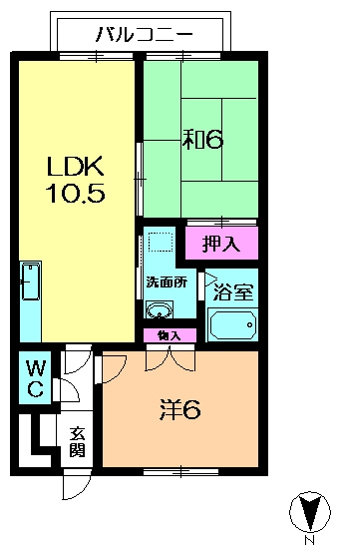 【間取り】 | サンハイツ平城