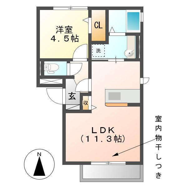 倉敷市阿知３丁目のアパート