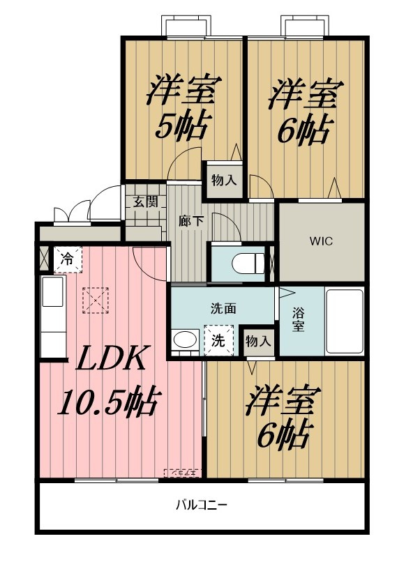 ロイヤルクレッセント西登戸の間取り