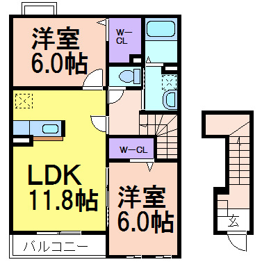 コンフォートD棟の間取り