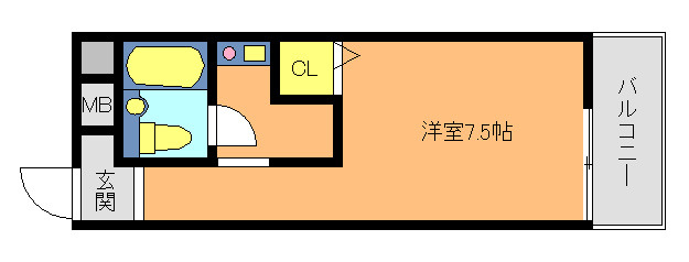 西明石ヤングパレス2の間取り