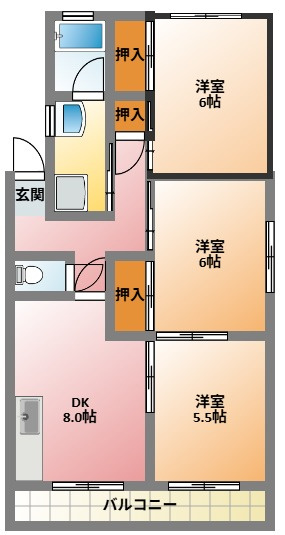 【間取り】 | エクセレントSAIKI　B棟