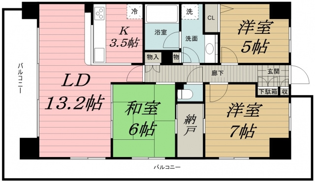 エコロジー千葉みなとレジデンスの間取り