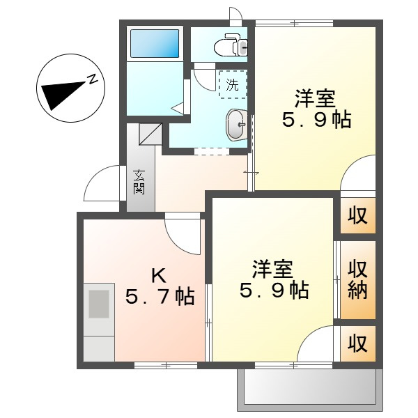 ラスティック２１Ｂの間取り