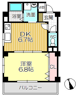 【間取り】 | ＭＫコート立花(エムケーコート立花)