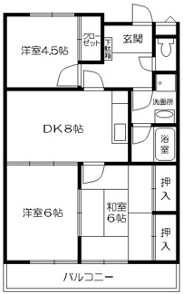 【間取り】 | サンブリッジ | 収納スペースたっぷり３間分！使い勝手の良い間取り♪