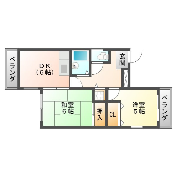 大阪市淀川区木川西１丁目の賃貸マンションの間取り