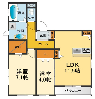 【間取り】 | メゾン・ド・リオ | 甲子園町Ｄ－room