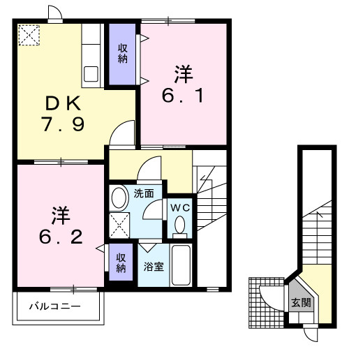 【間取り】 | サンフィリア栄Ｂ