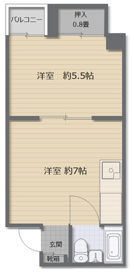 【間取り】 | 桃井マンション