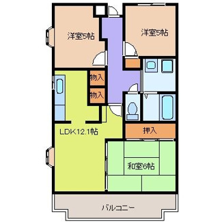 【間取り】 | シティハイム平成２
