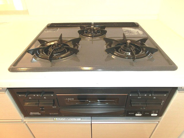 ParkAxis台東根岸の設備|グリル付きガス３口システムキッチン