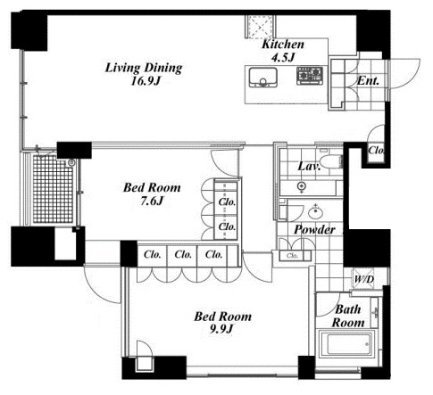中央区八丁堀４丁目の賃貸マンションの間取り