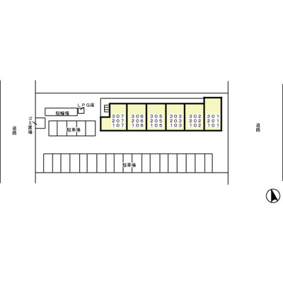 【駐車場】 | ルーチェ（研究学園） | 配置図♪