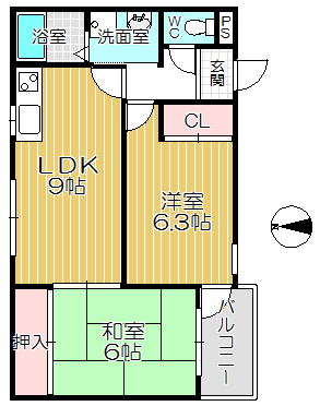 【間取り】 | パークコート三反田