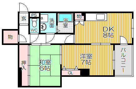 【間取り】 | ハイランド浜田