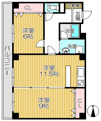 【間取り】 | カグラ　サンライフプラザ