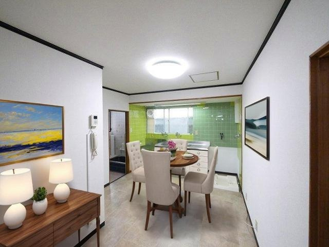 マンション廣岡の居間・リビング|CGで家具等を配置したもので家具等は含まれません