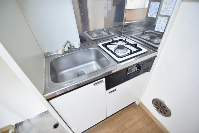 ハイムサイ７０のキッチン|ガスコンロ付きです。