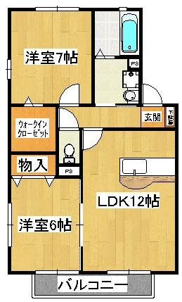 メルベーユＫの間取り