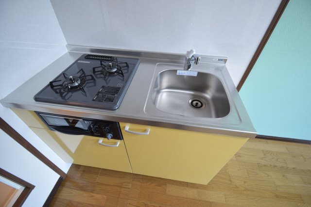 Ｃａｓａ25のキッチン|ガスコンロ設置可のキッチンです