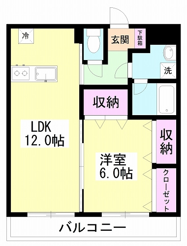ニューライフ津田沼東の間取り|反転タイプございます