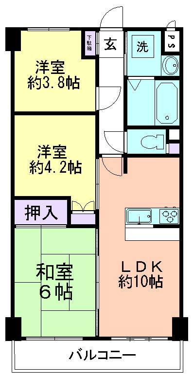 セザール八坂の間取り