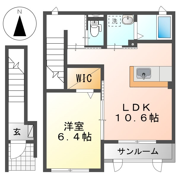 メイプルコートＢの間取り