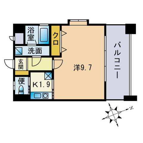 レジメントの間取り|レジメント（1Ｋ）　間取り