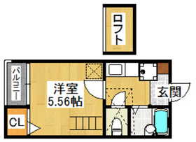 コンフォートベネフィス薬院２の間取り|コンフォートベネフィス薬院２（1Ｋ）　間取り