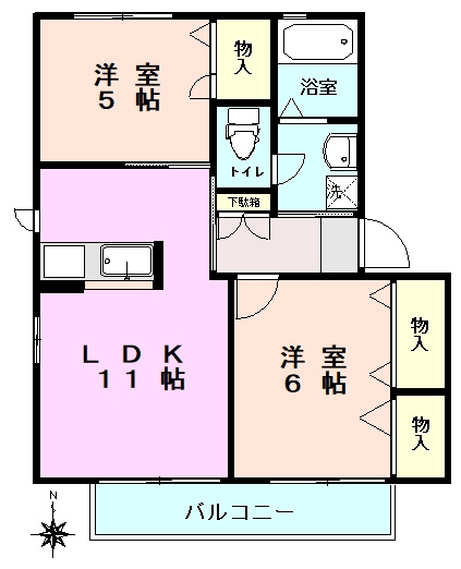 【間取り】 | ハイツマノワール B