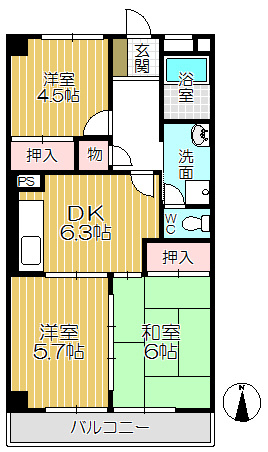 【間取り】 | ルシェール武庫之荘