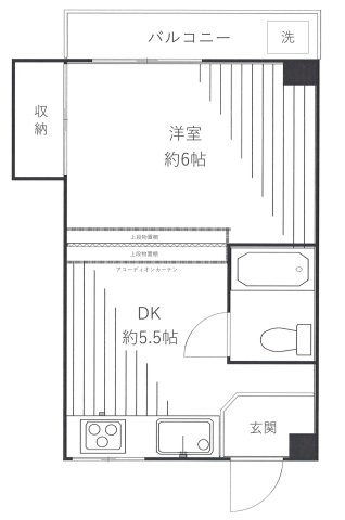マンションロダンの間取り|1DK