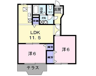 【間取り】 | ブランドールⅣ