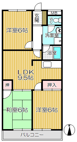 【間取り】 | エコロＣＩＴＹ七松２