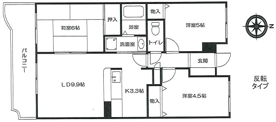 【間取り】 | ラ・ステラ | 反転タイプ