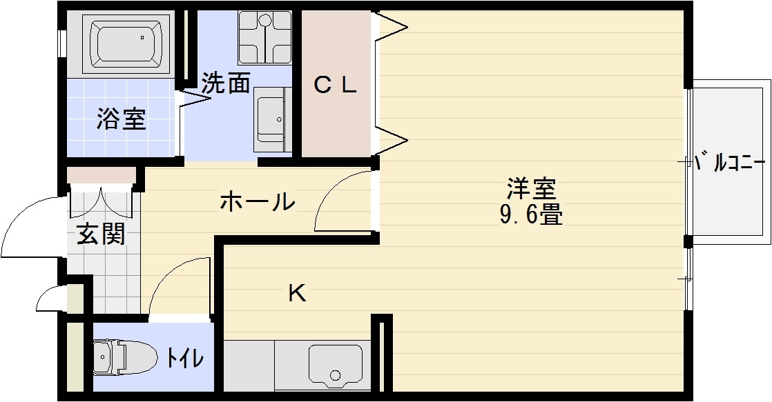 AMOUR ASABU(アムールアザブ)の間取り|アムールアザブ　間取り　1R