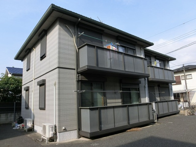 【外観】 | ルナ・コーポ | ルナ・コーポ　軽量鉄骨造２階建て　南西向きです