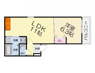 【間取り】 | フジパレス諏訪ノ森Ⅴ番館