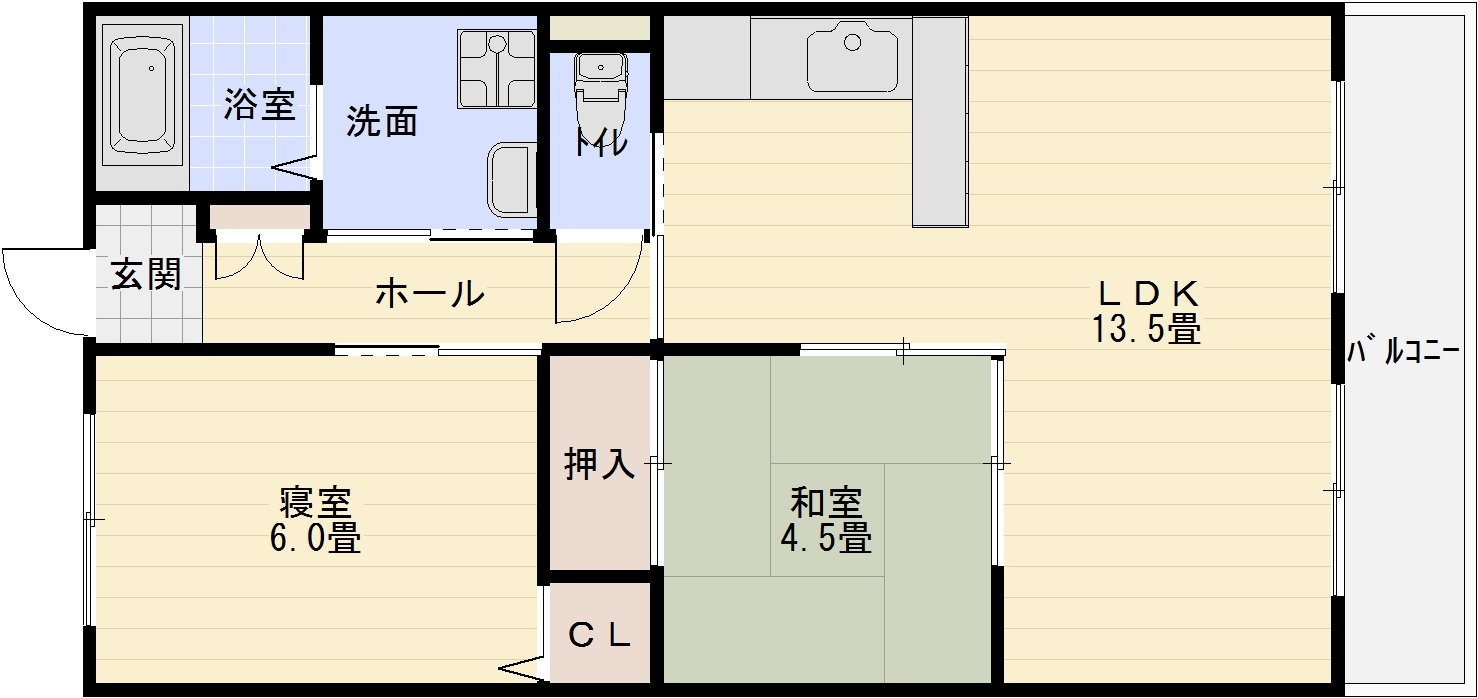 第3コーポ平野の間取り