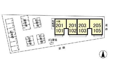 【駐車場】 | Mヒルズ　B | 配置図♪
