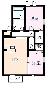 【間取り】 | JIN/輝B棟 | 左右反転有